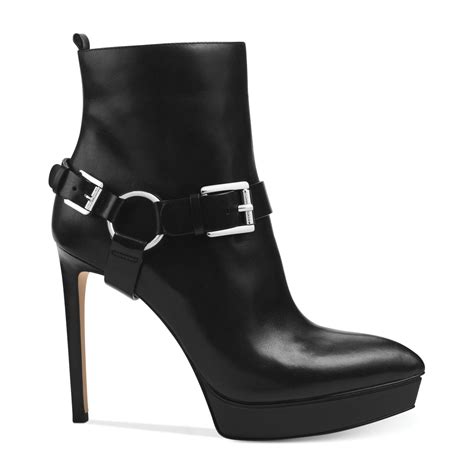 michael kors joanna bootie|Michael Kors leather platform boots.